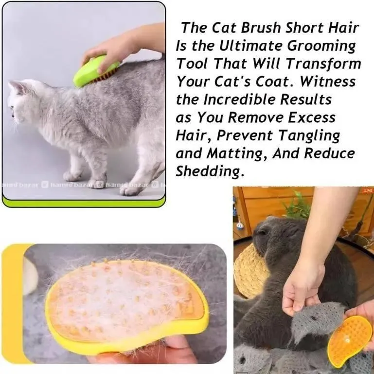 Cat Brush,3 In1 Spray Cat Brush, Self Cleaning Cat 3