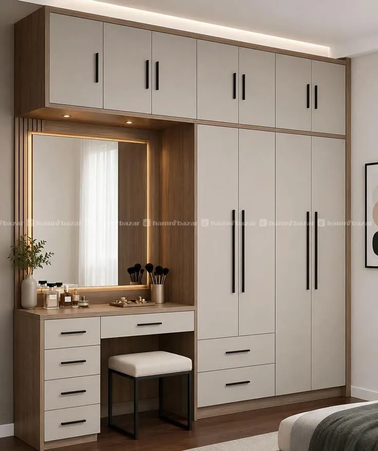 Modern Wardrobe with Dressing Table 1