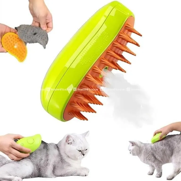 Cat Brush,3 In1 Spray Cat Brush, Self Cleaning Cat 5