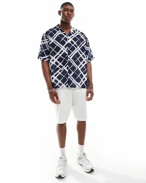 ASOS DESIGN Stroke Checked Oversized Cotton Shirt 2