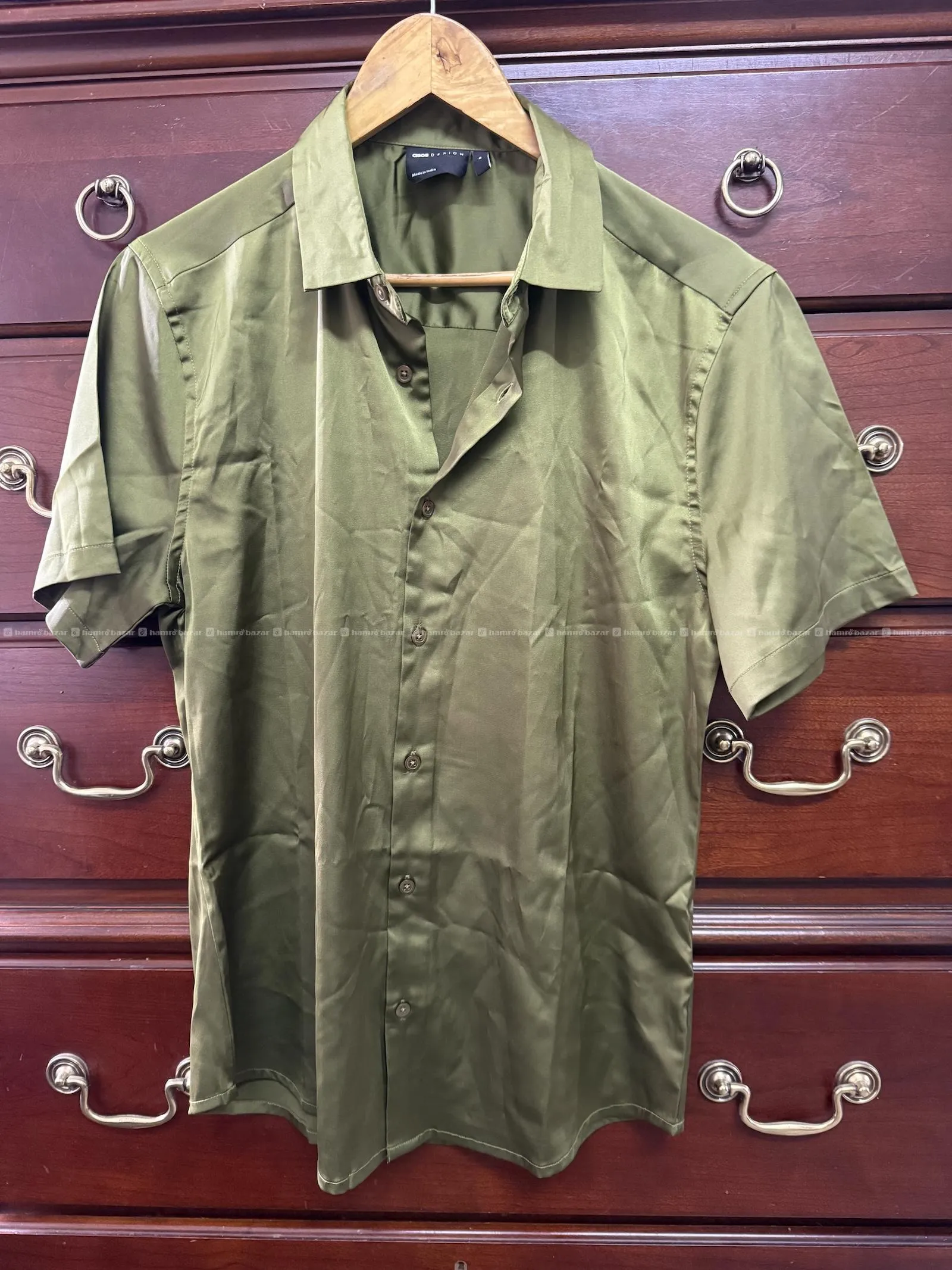 ASOS DESIGN Men Slim Fit Green Shirt 3