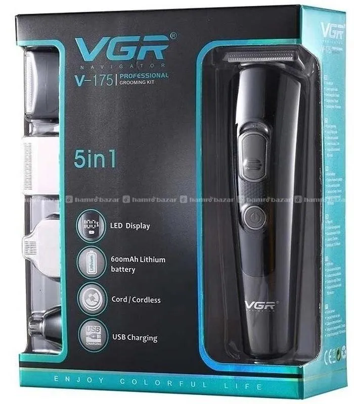 VGR V175  5 in 1 Professional Cordless trimmer 2