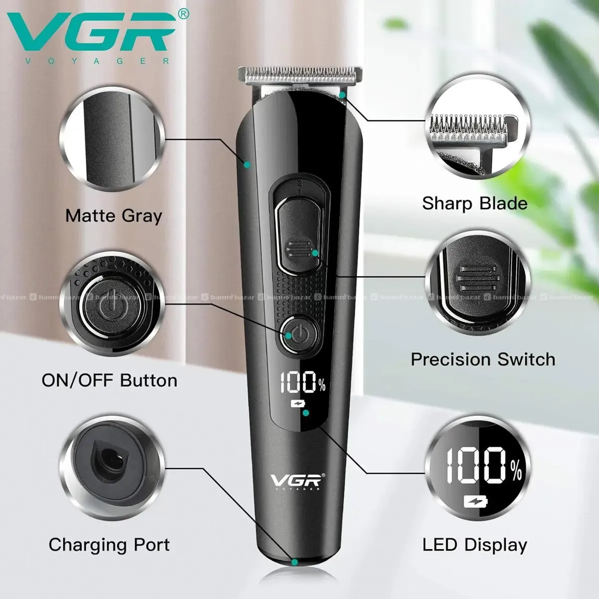 VGR V175  5 in 1 Professional Cordless trimmer 4
