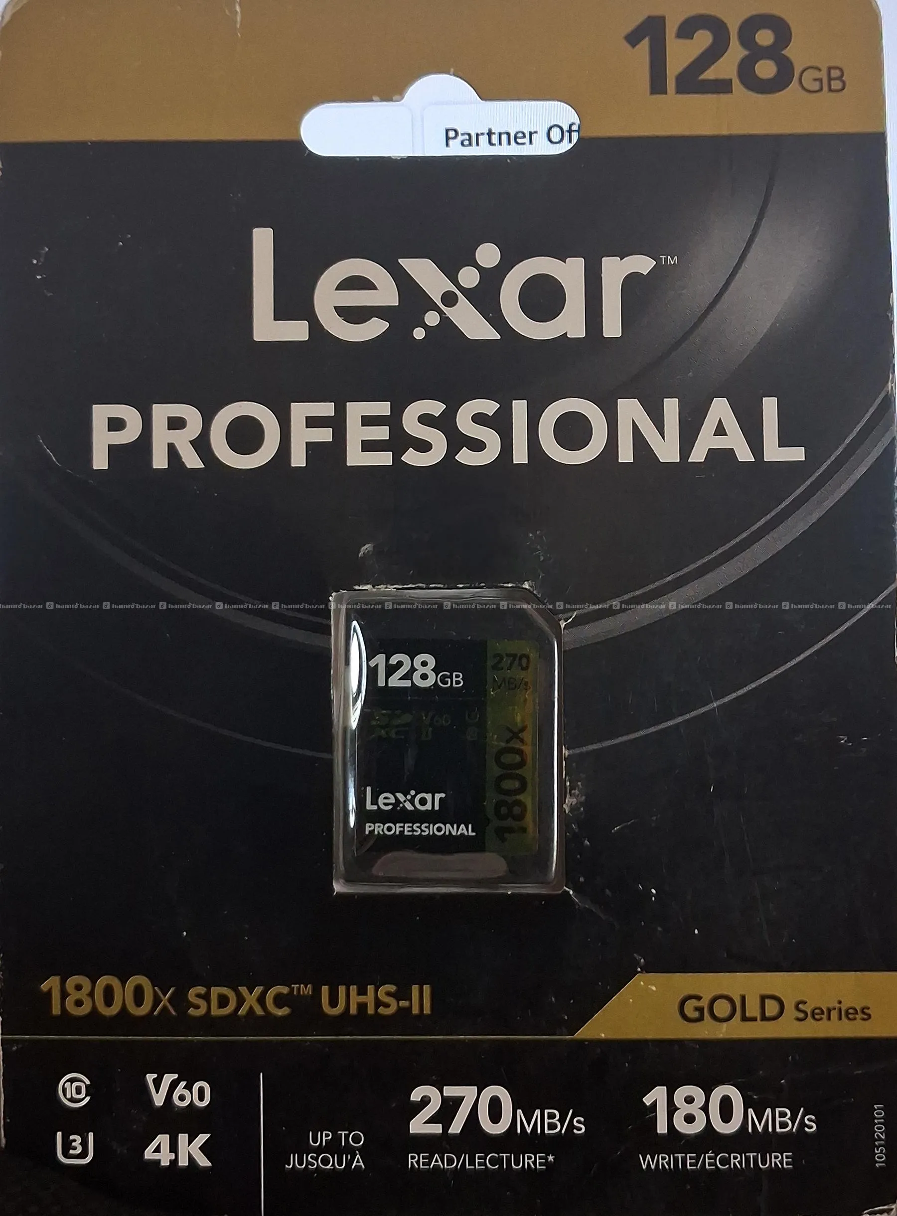 Lexar 128 GB SD Card Gold Series 270MB/s, 180MB/s, 2