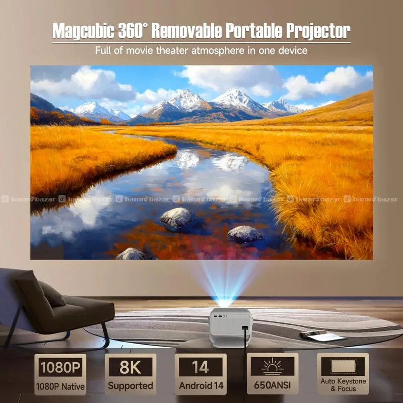 Magcubic L018 Projector 400ansi  1+16gb android 14 4