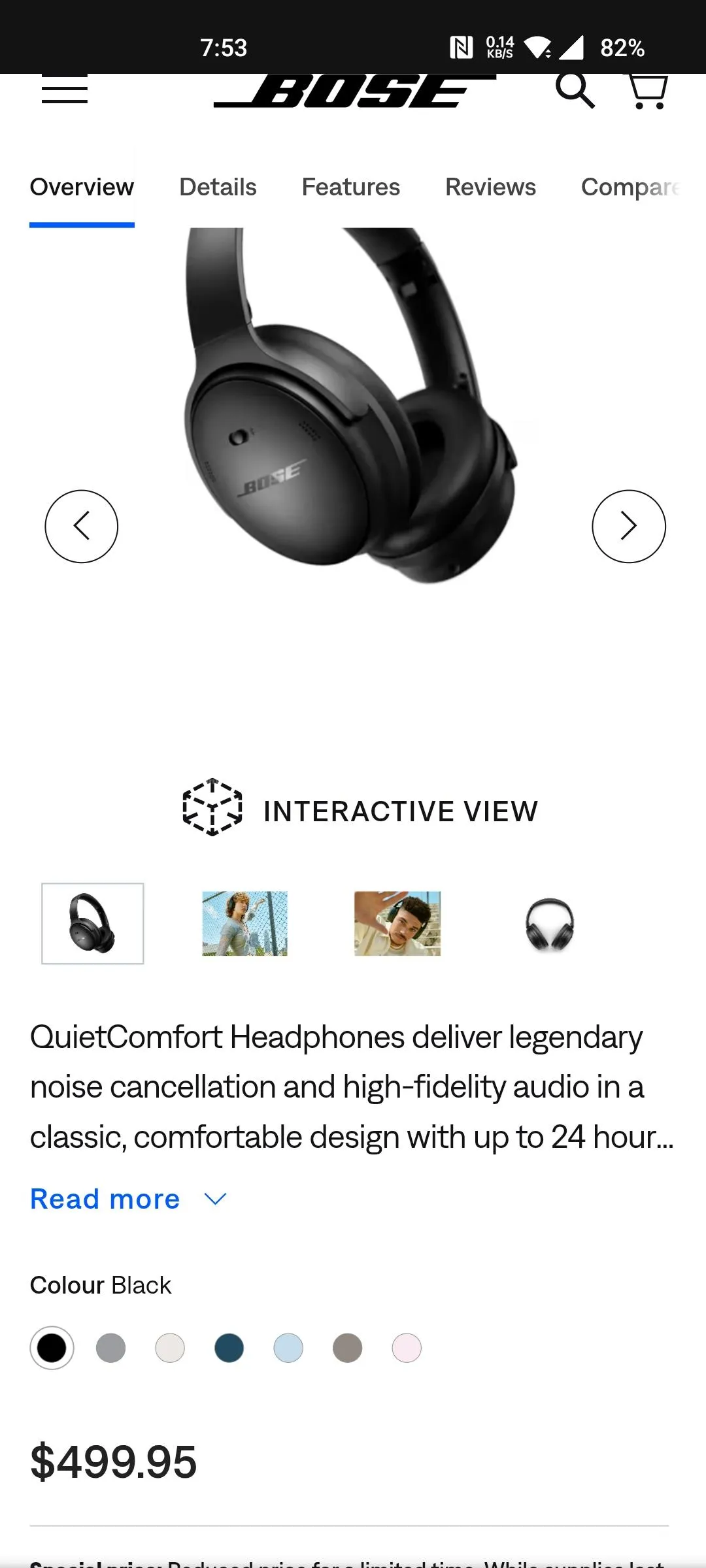 Bose QuietComfort SC Headphones 8