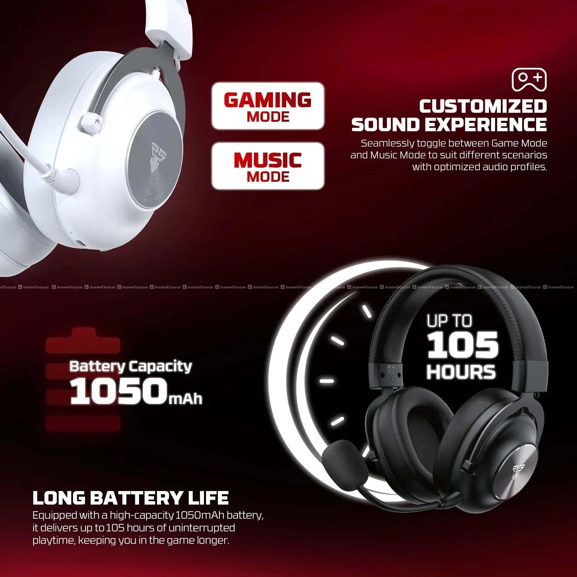 Fantech Stellar WHG05 Tri-Mode Wireless Headphone 2