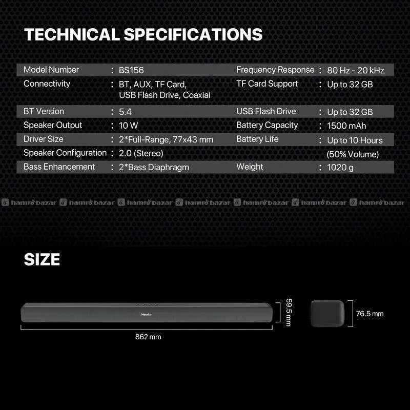 FANTECH BS156 NeraBar Soundbar Speaker 6
