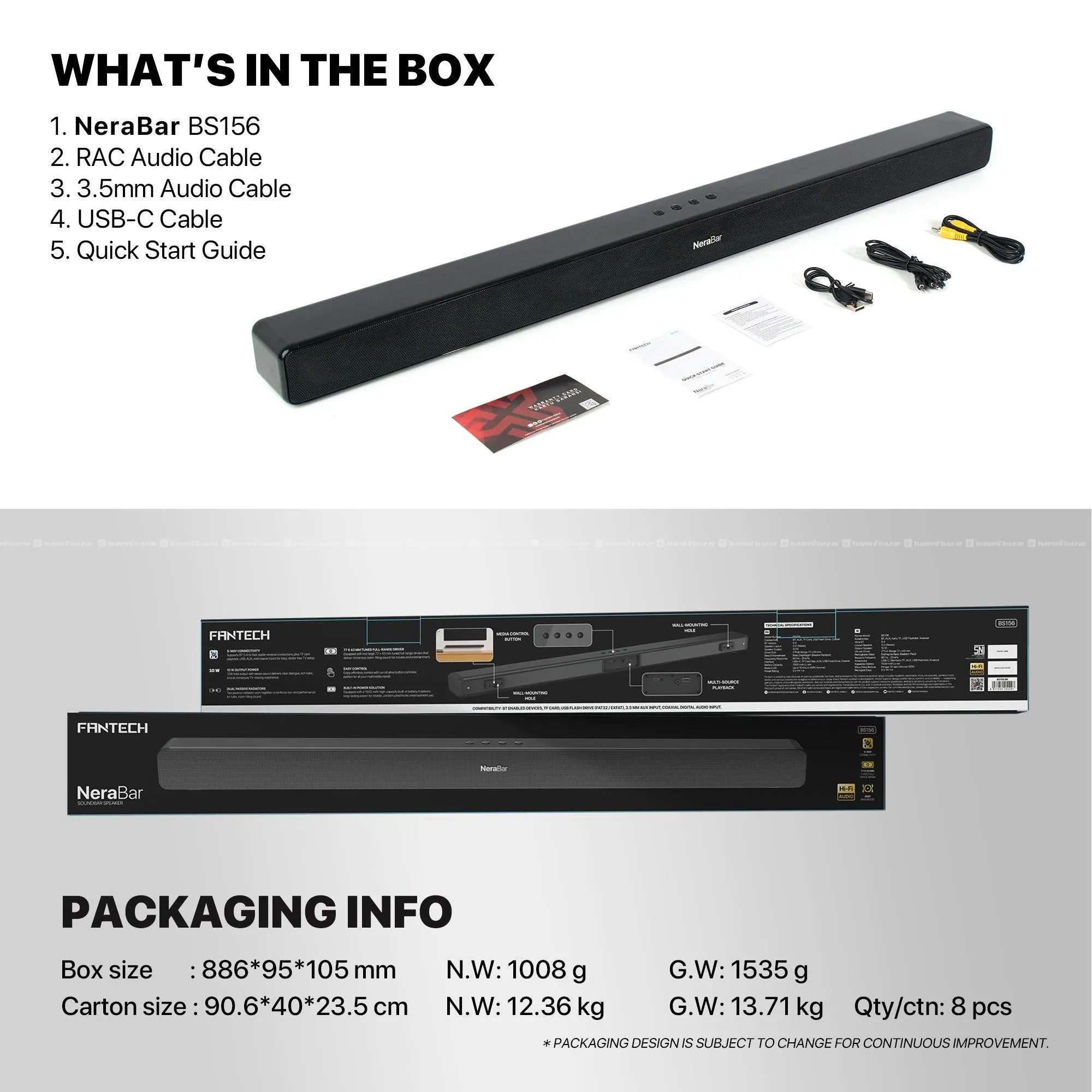 FANTECH BS156 NeraBar Soundbar Speaker 3