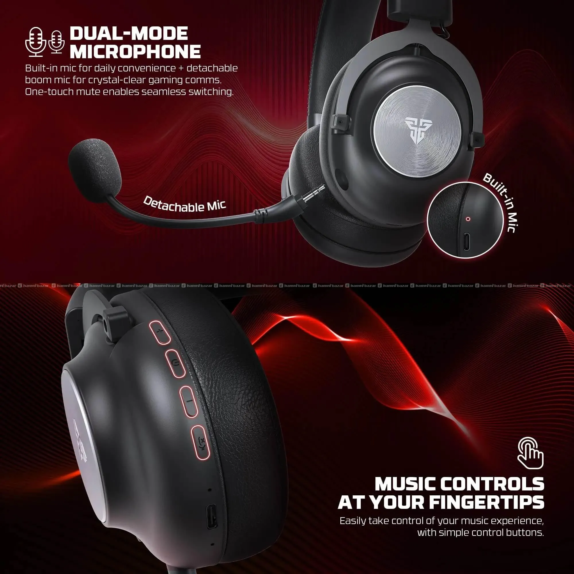 Fantech Stellar WHG05 Tri-Mode Wireless Headphone 4