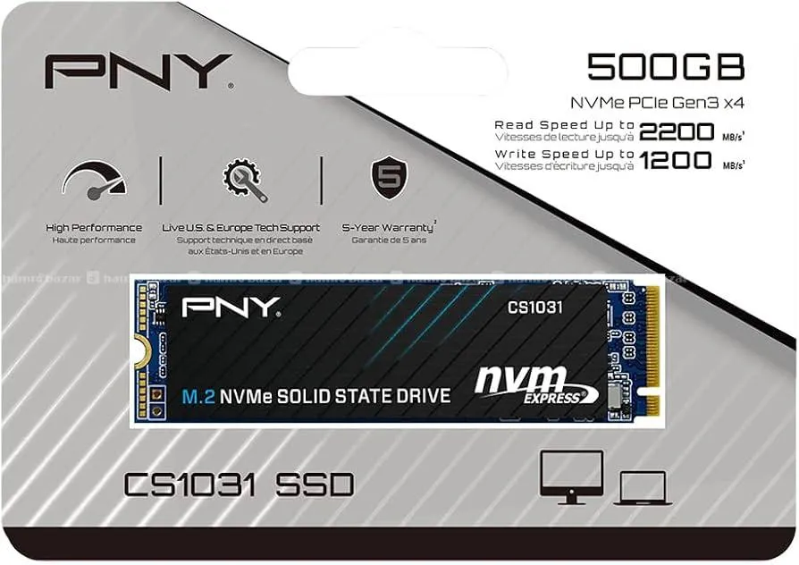 SSD NVME PNY 500GB CS1031,M.2 Gen 3 2