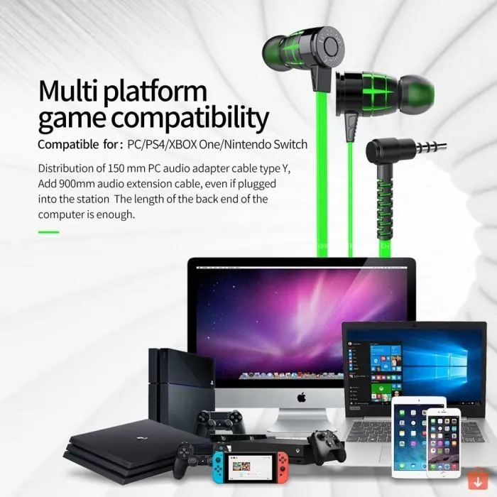 Plextone G25 Mark III Wired Gaming Earphone 5