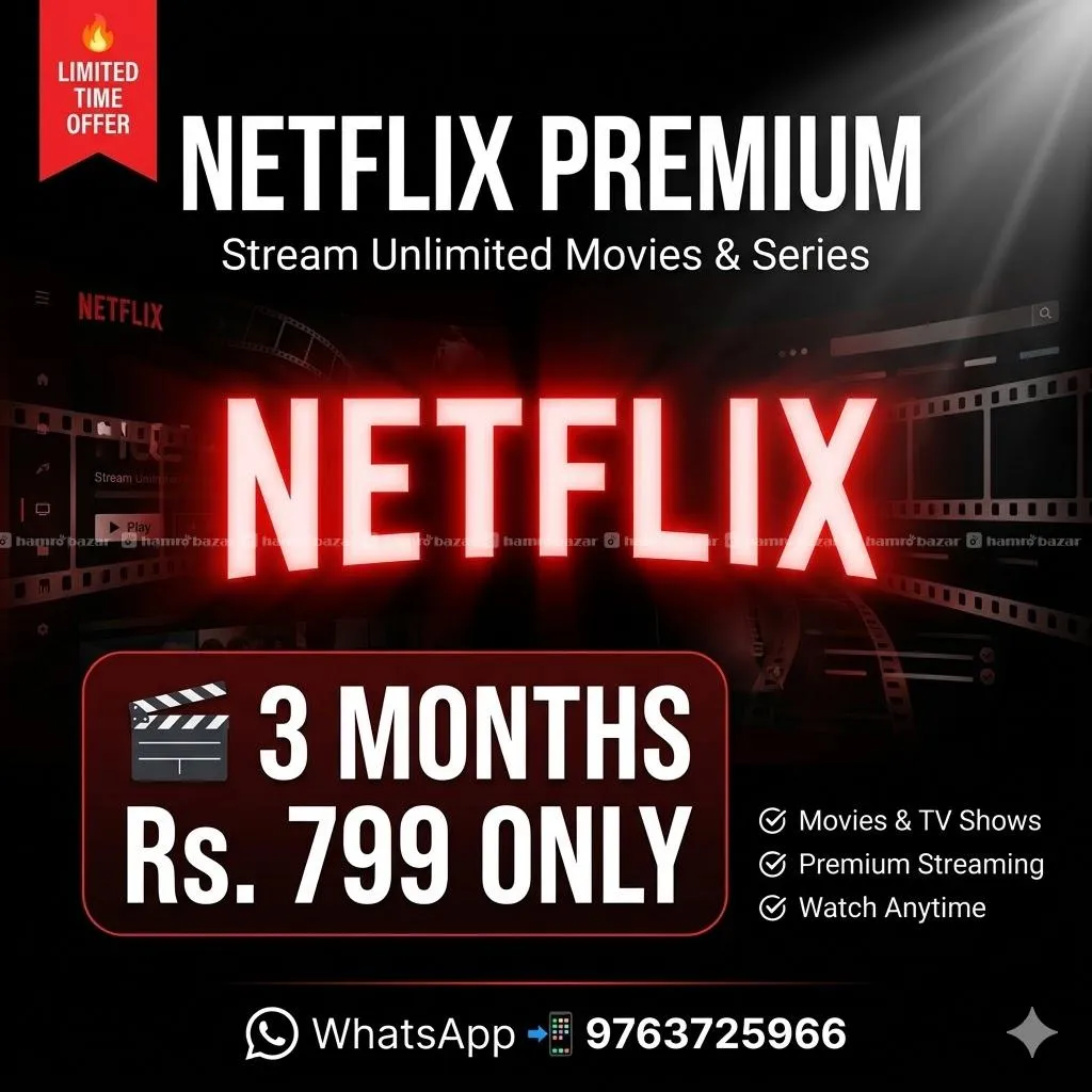 NetFlix premium for 3 months | whatsapp 9763725966 1
