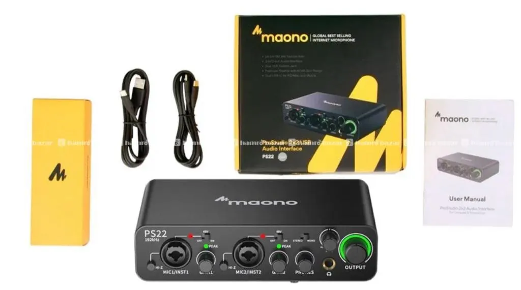 Maono PS22 Audio Interface 2x2 Sound Card 2