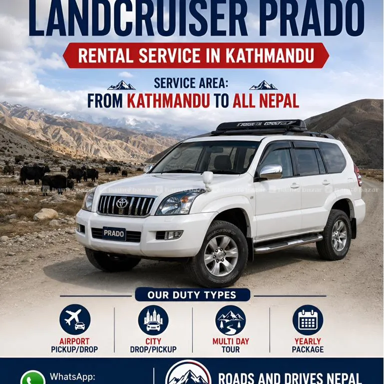 Land Cruiser Prado Rent Hire Kathmandu Chitwan Pokhara 2