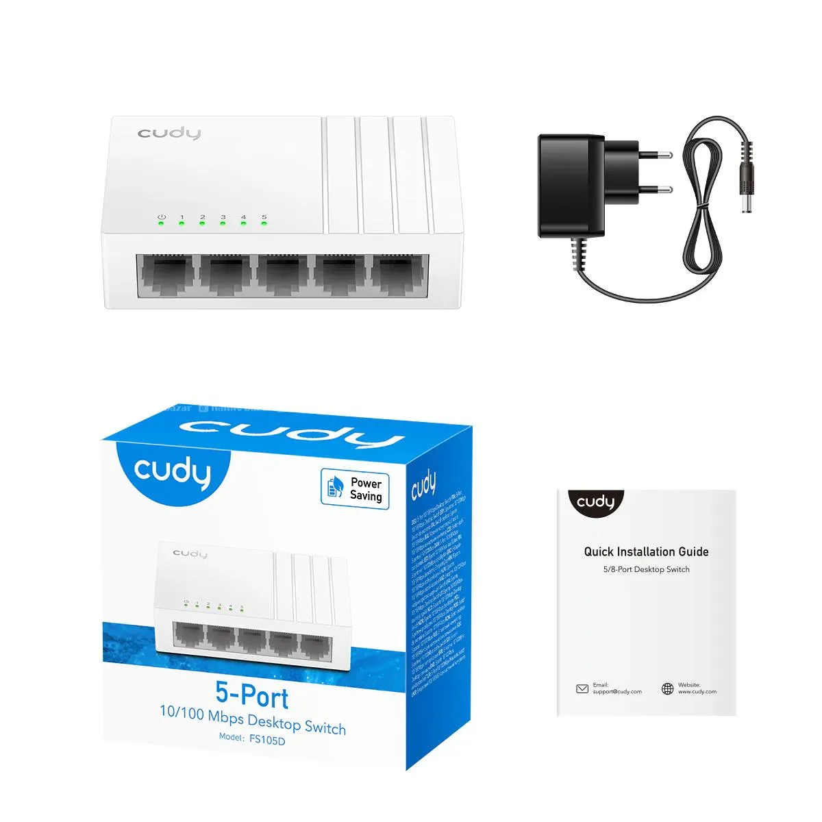 Cudy 5Port 10/100 Mbps Unmanaged Switch FS105D 2