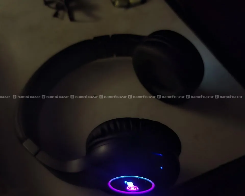 Headphone with RGB light foldable wired/wireless 6