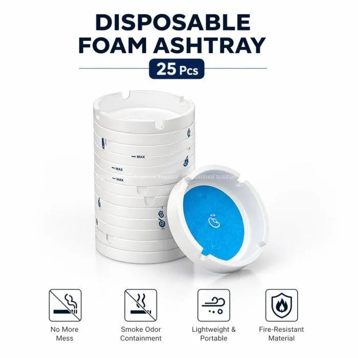 DISPOSABLE FOAM ASHTRAY FOR CARS 4