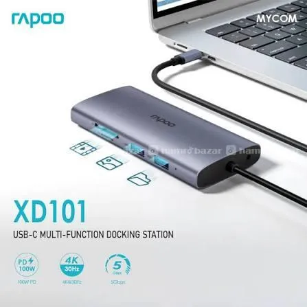 Rapoo XD101  Type C Hub 10-in-1 pd100 4