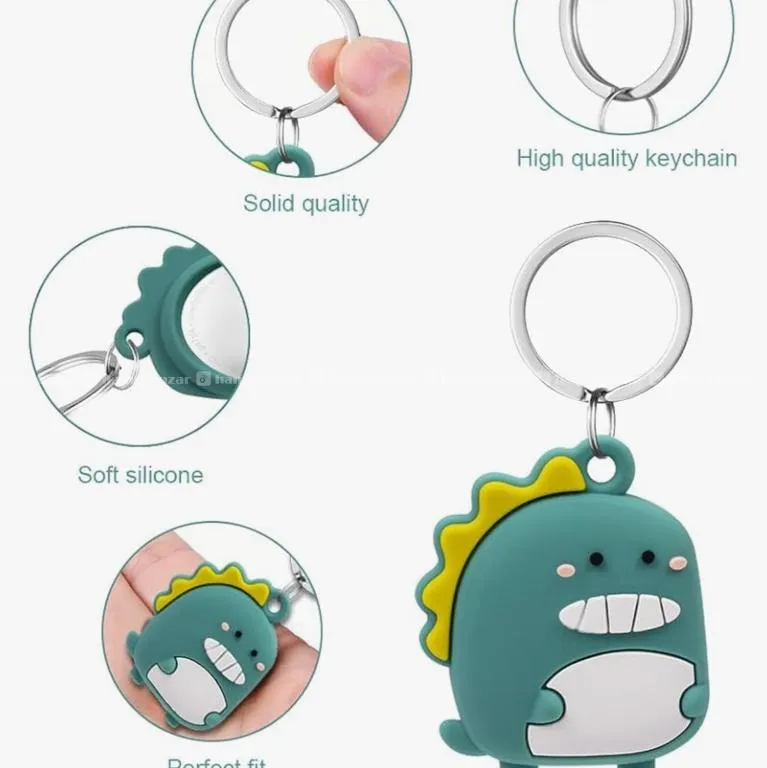 Air Tag With Dinosaur Designs Silicone Holder 4