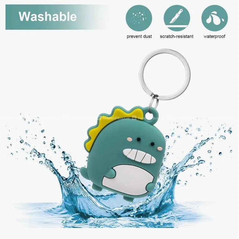 Air Tag With Dinosaur Designs Silicone Holder 2