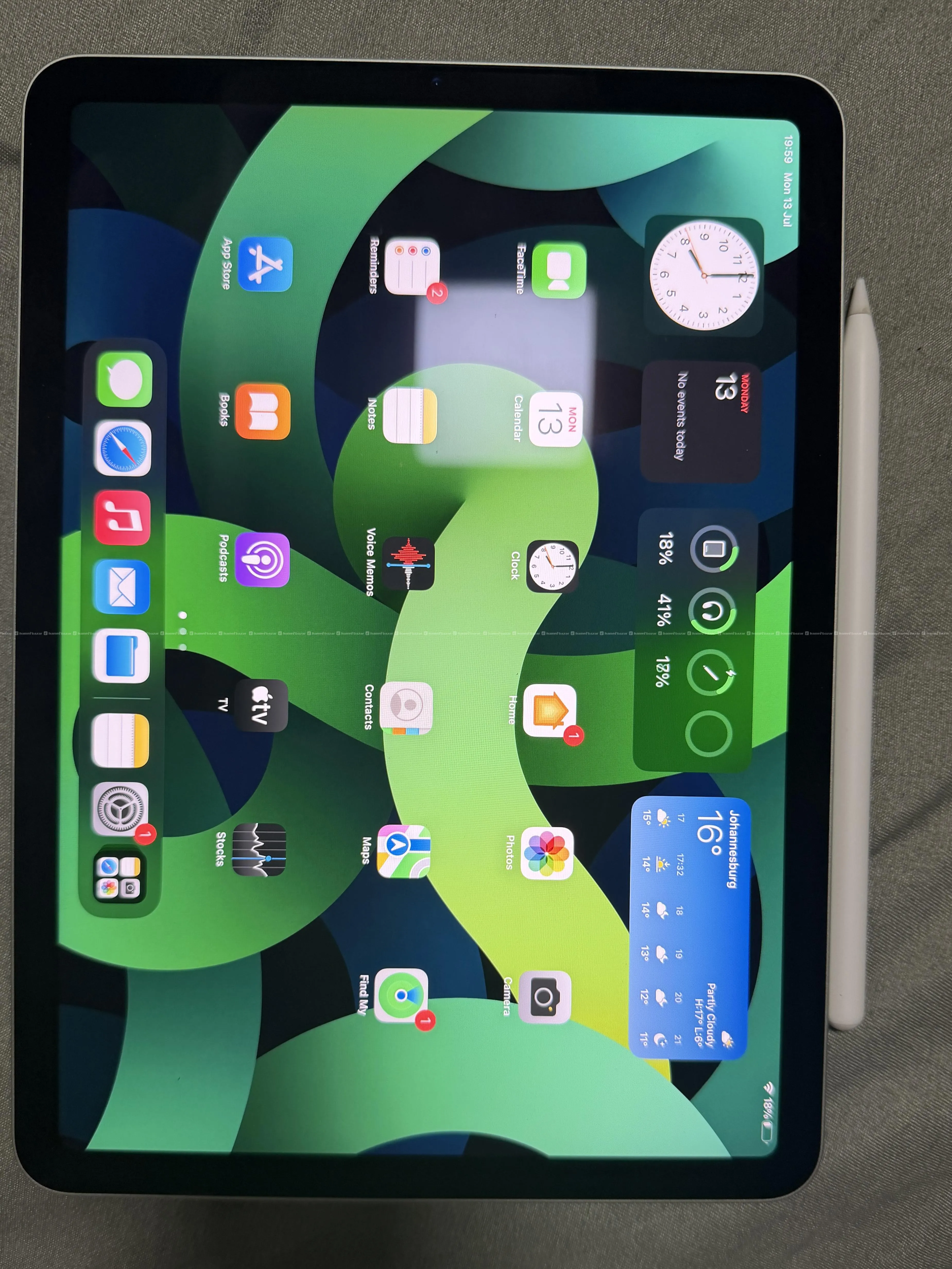 Ipad air 4th gen green + 2nd gen apple pencil 2