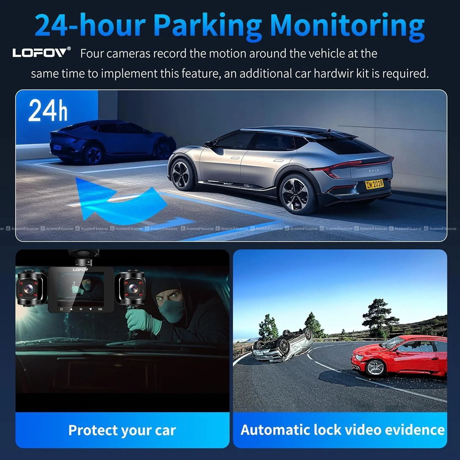 4-Channel 360° Dash Cam FHD 1080P Car Camera 2