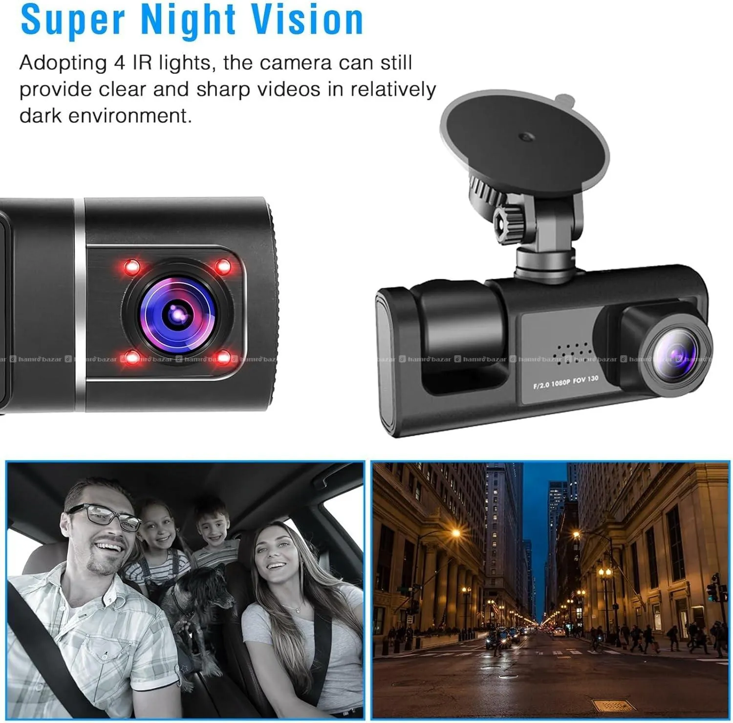 3-Channel Full HD Multi-Angle Car Dash Camera 3