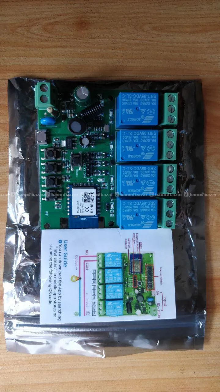 Tuya Smart WiFi 4 gang Dry Contact with RF433 2
