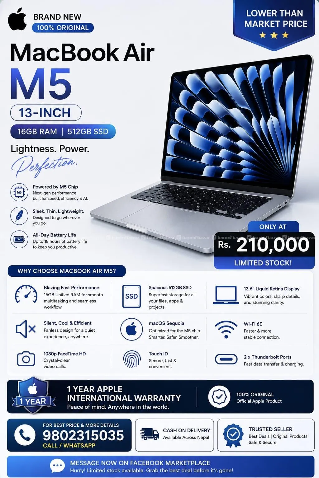 MacBook Air 13-inch M5 16/512 GB SSD (2026) 1