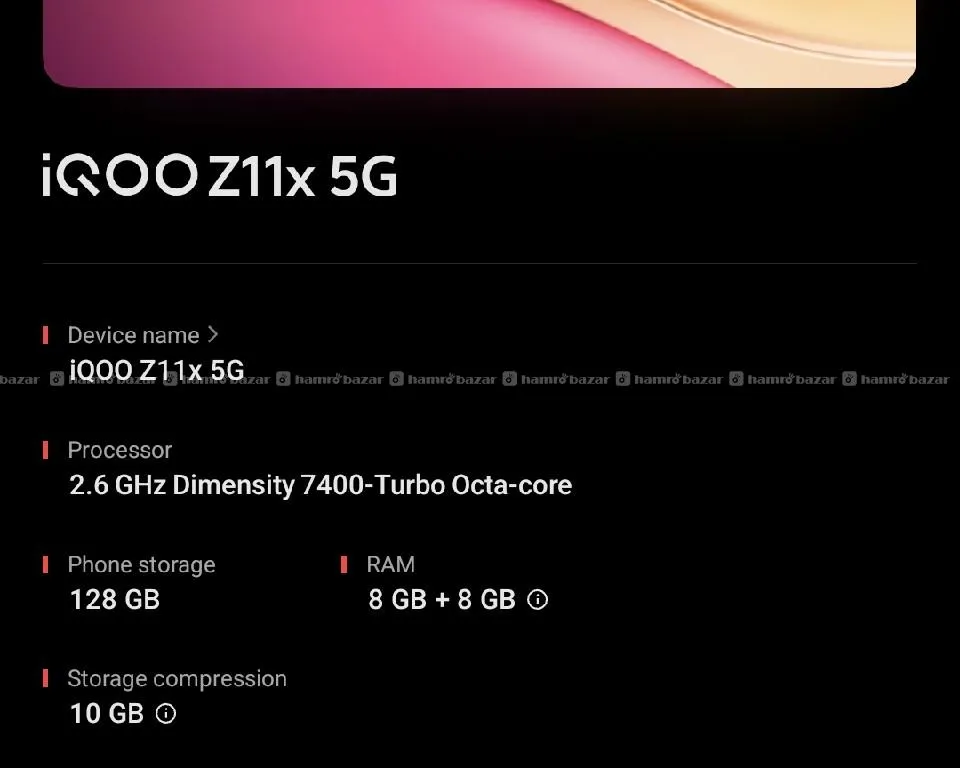 iQOO Z11x 5G (Prismatic Green) - Like New 3