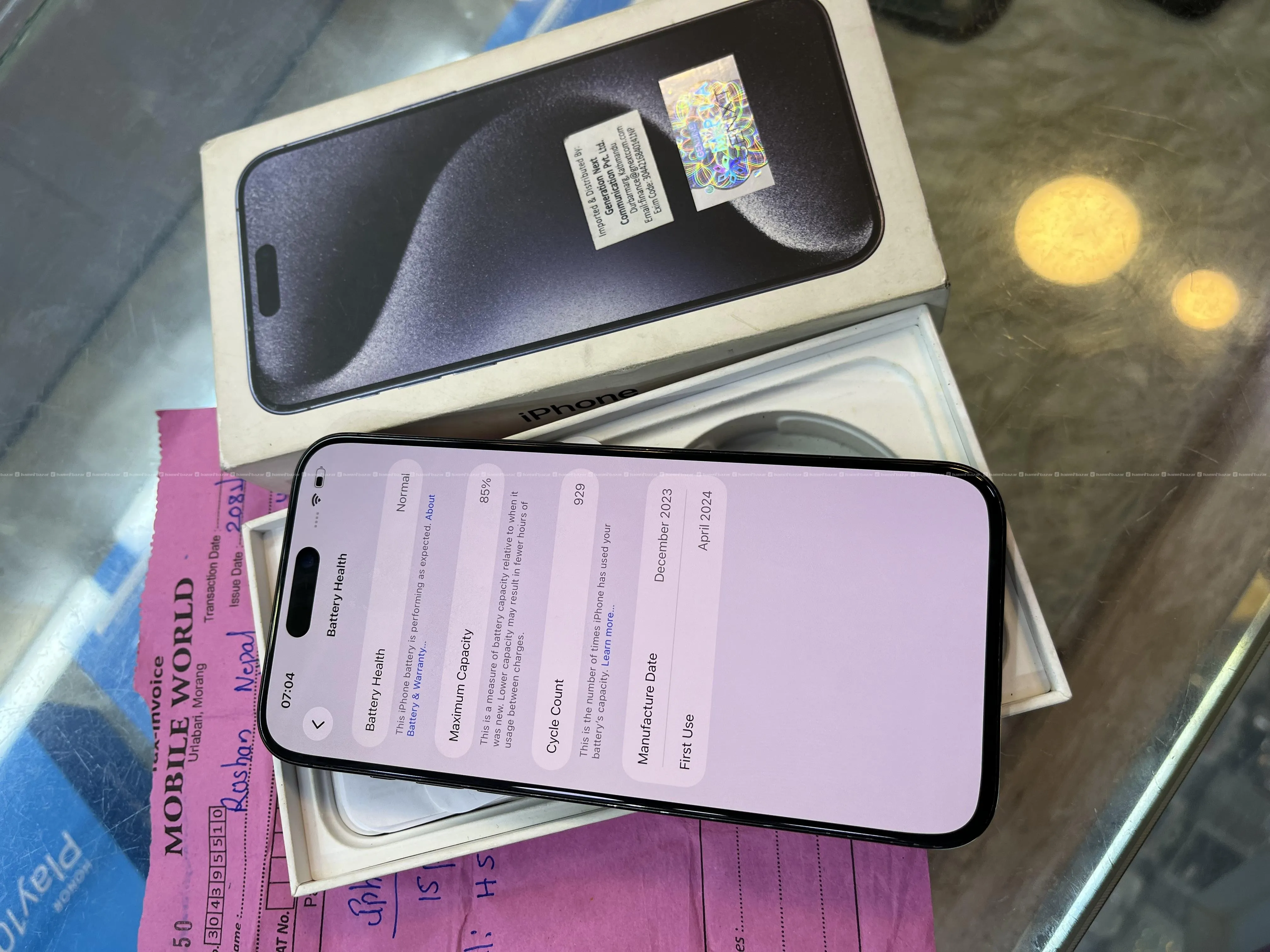 ipnone 15promax 256gb genuine displaya chang battr 3