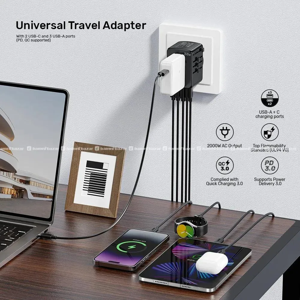 Unitek P1121ABK01 35W Universal Travel Adaptor 2
