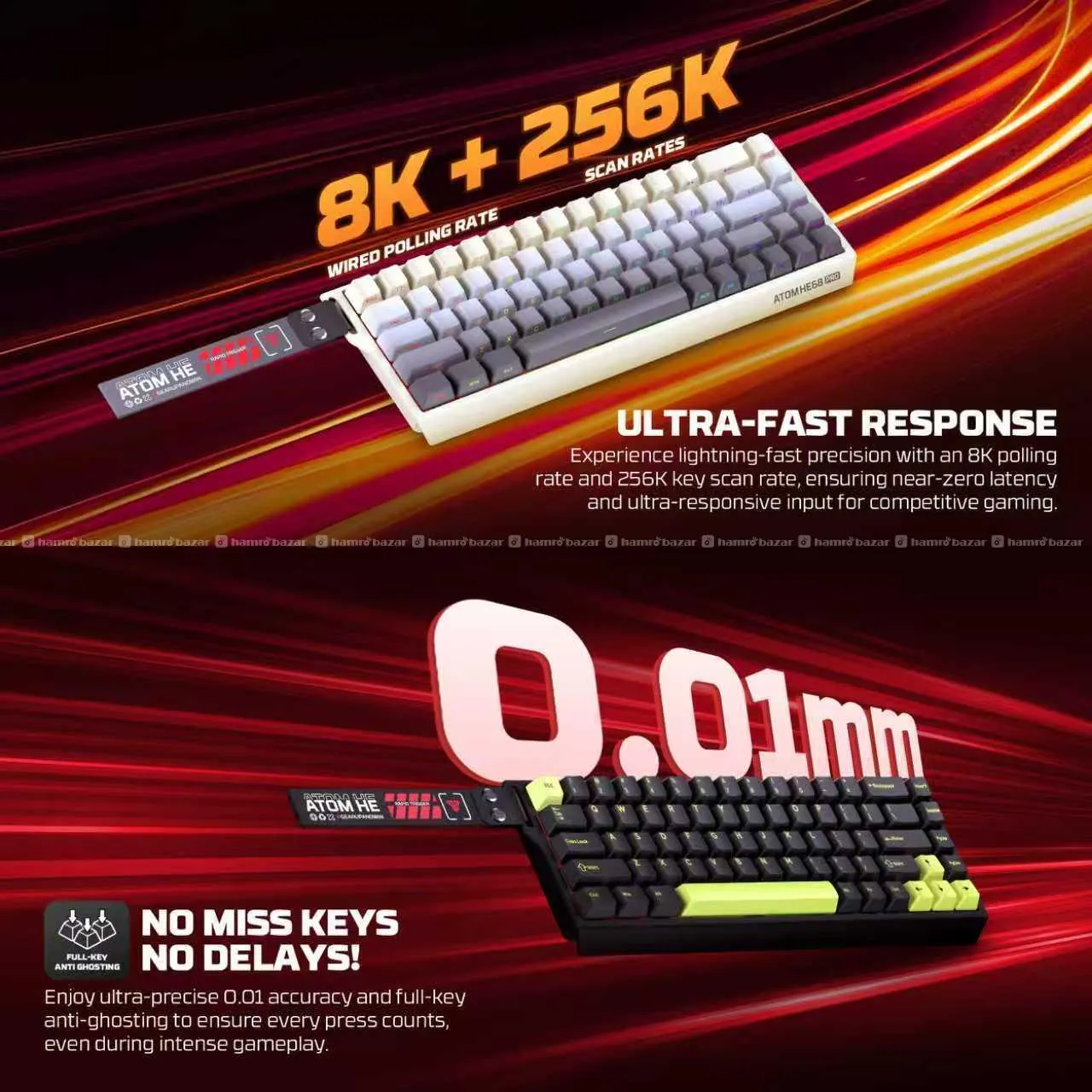 Fantech MK922 Atom HE68 PRO Magnetic Keyboard 3