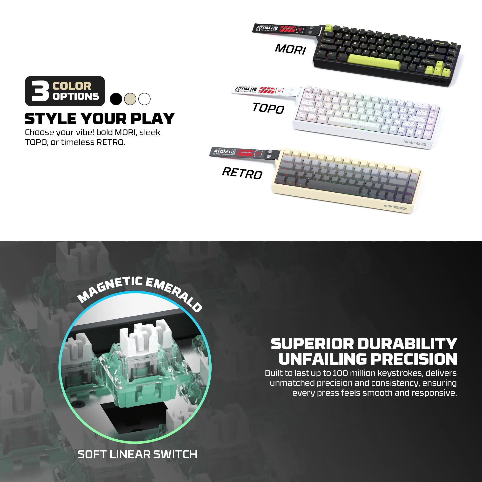 Fantech MK922 Atom HE68 PRO Magnetic Keyboard 4