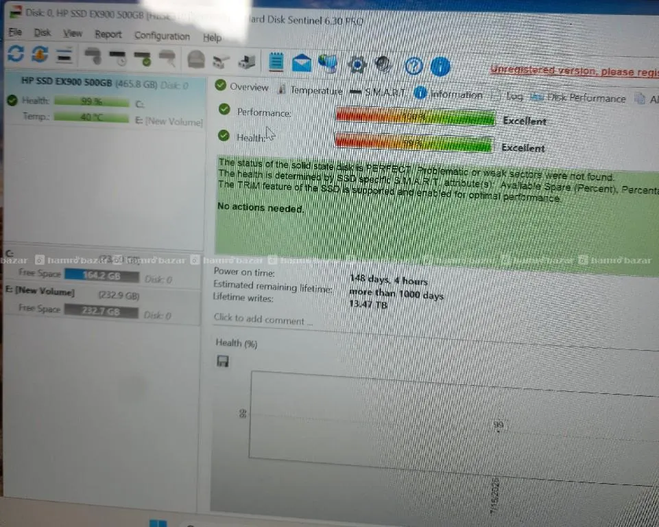 HP 512gb NVMe 99% health 2