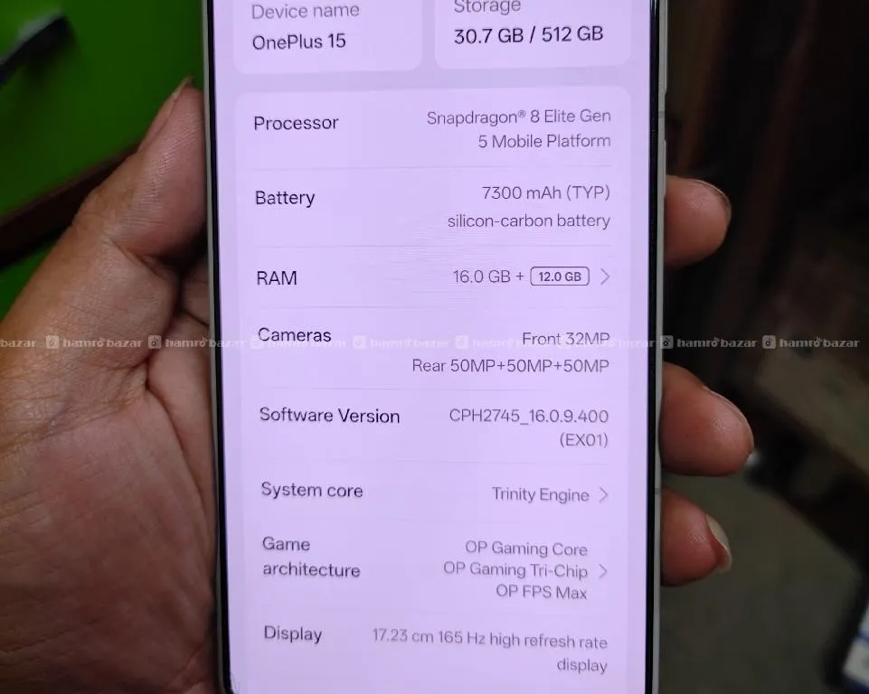 OnePlus 15 16GB+512GB with IMEI box org 120w charg 4