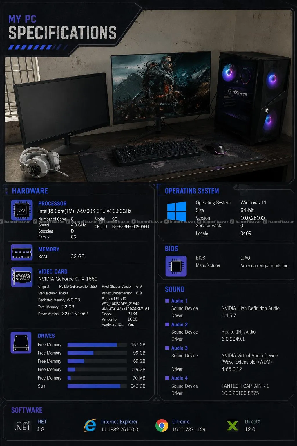 Like New Desktop Pc on Sell: i-7 32GB Ram | 6GB GC 2