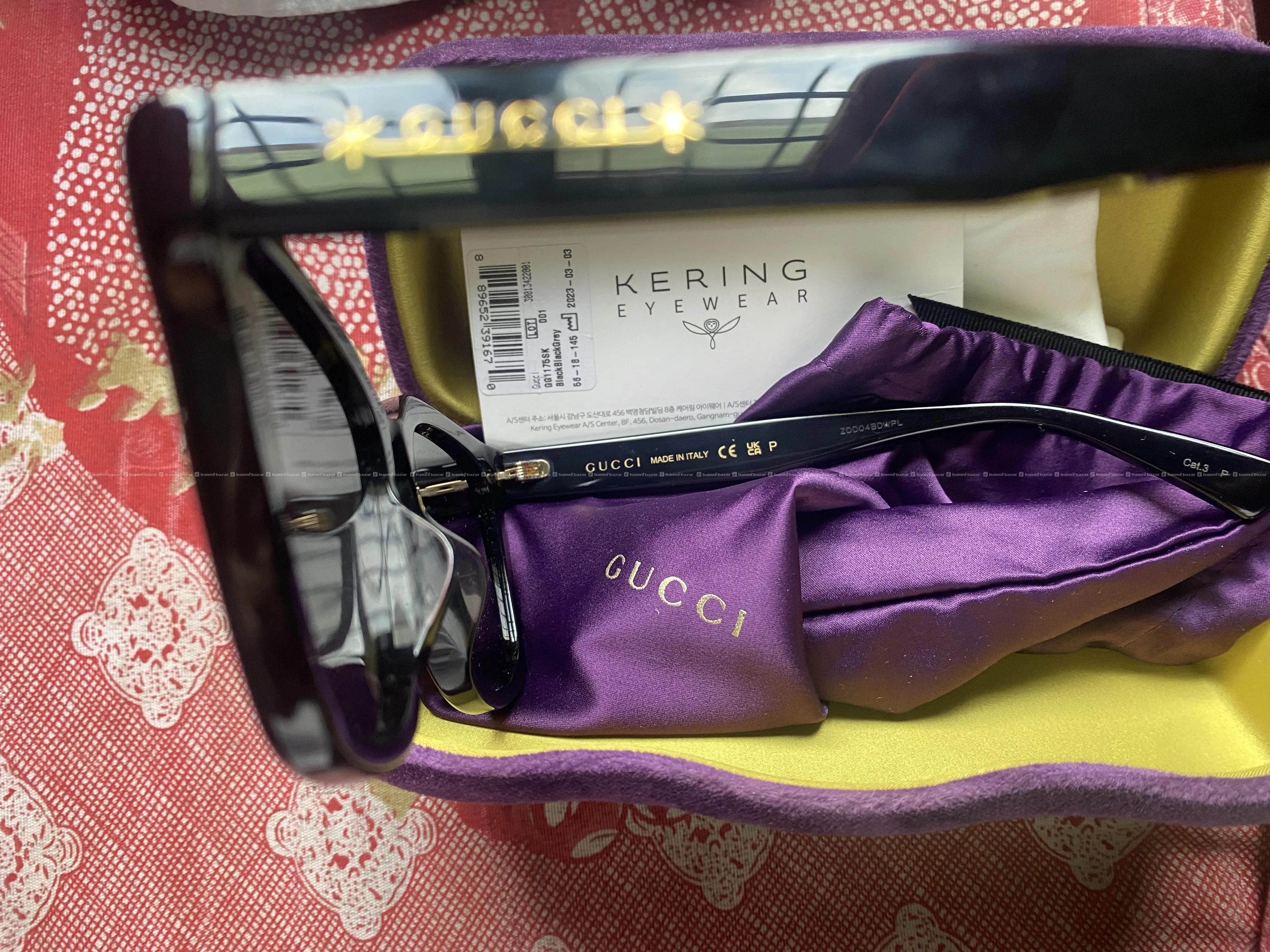 Gucci unisex sunglasses GG1175SK 001 blackgrey 2