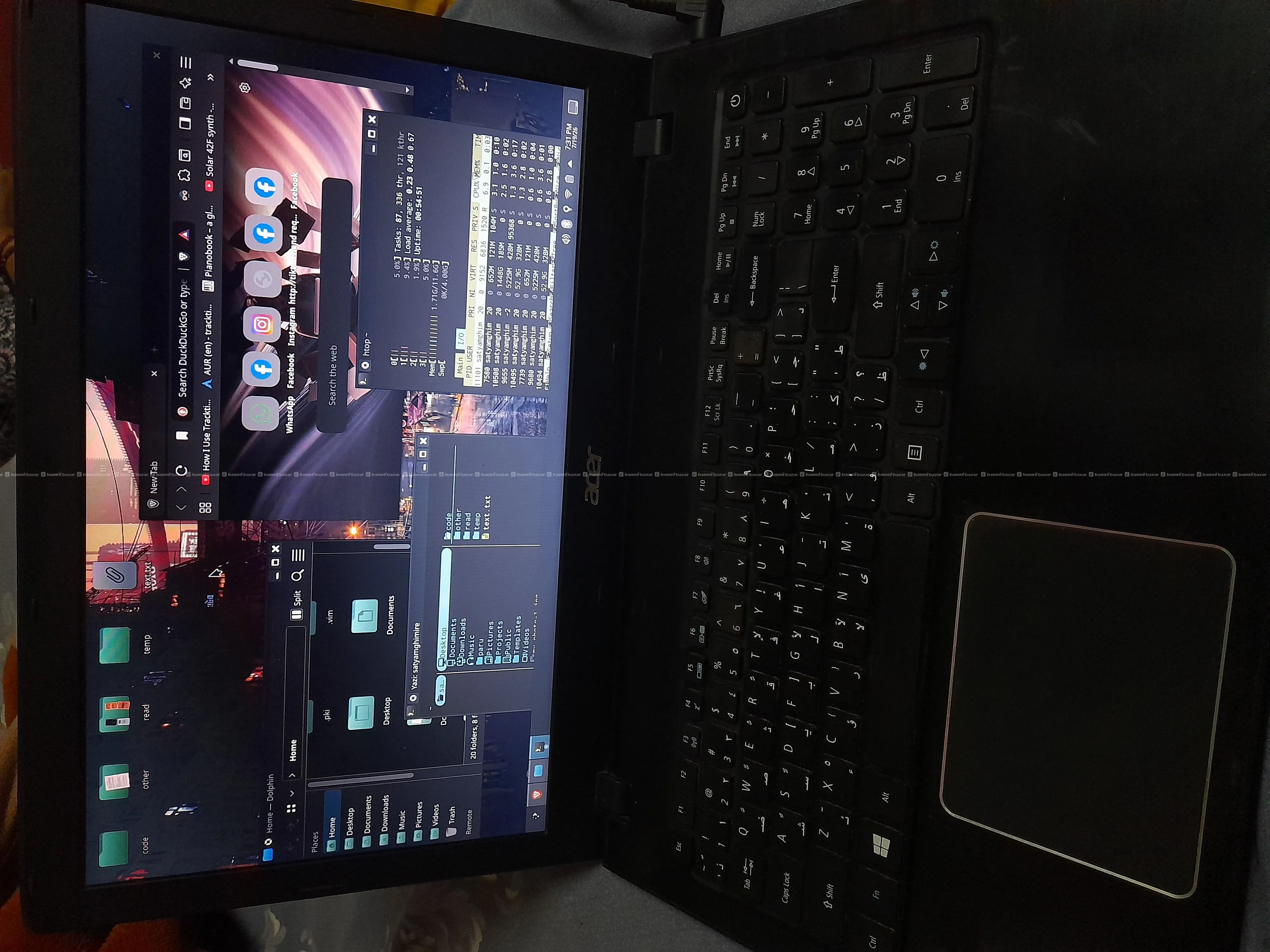 Acer E5-576G, i5-7200U Quad, 12G RAM, 256G NVME 2