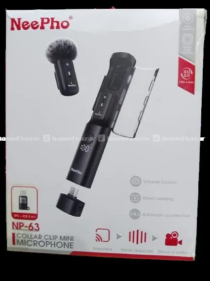 Neepho NP-61 Collar Clip Mini Wireless Microphone 3
