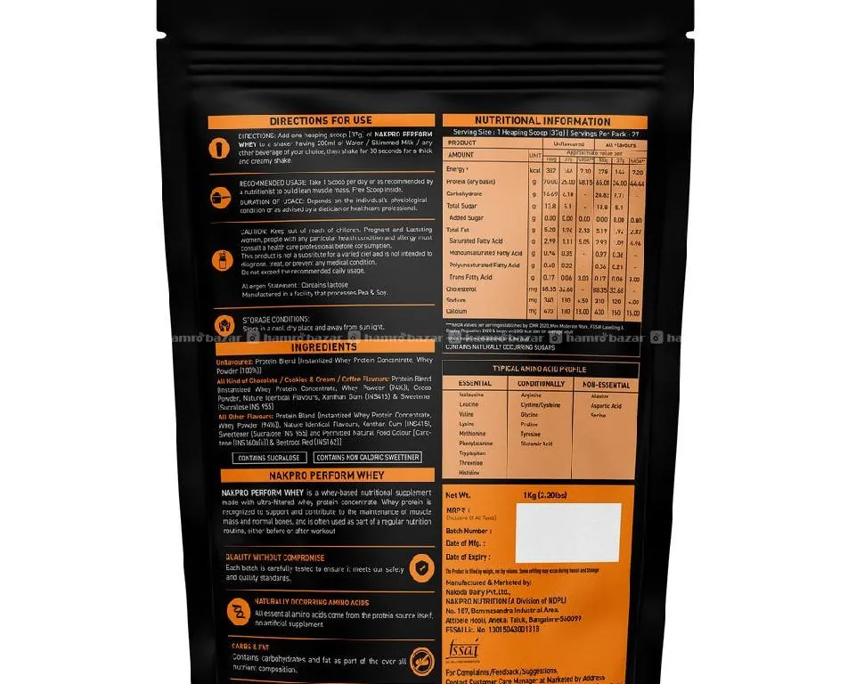 Nakpro Perform Whey protein 1kg 2