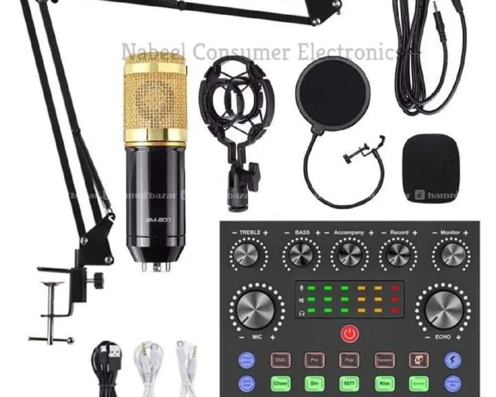 BM 800 mic + V8 sound card 2