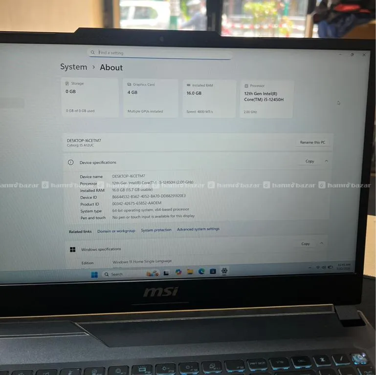 MSI i5 12450H RTX 3050 2