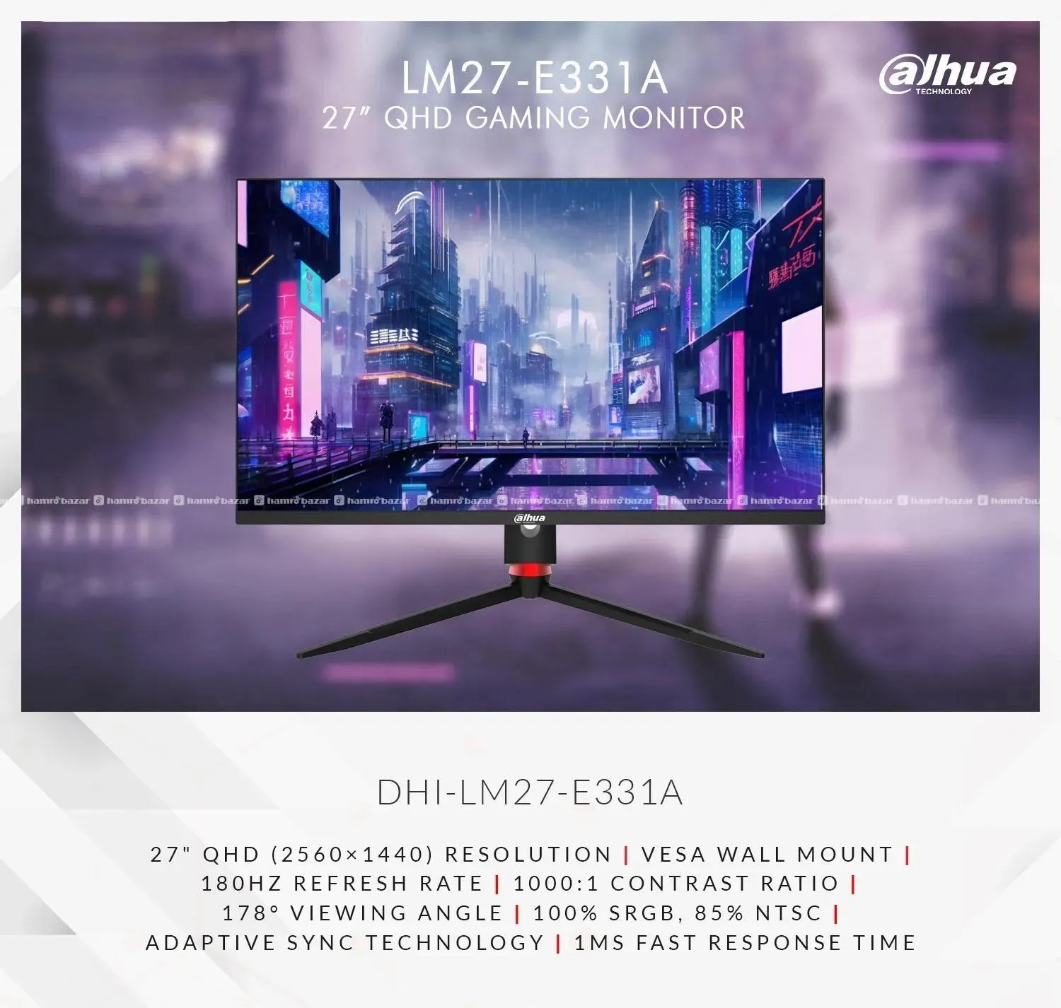 Dahua DHI-LM27-E331AY 27" 2k 200hz Monitor IPS 3