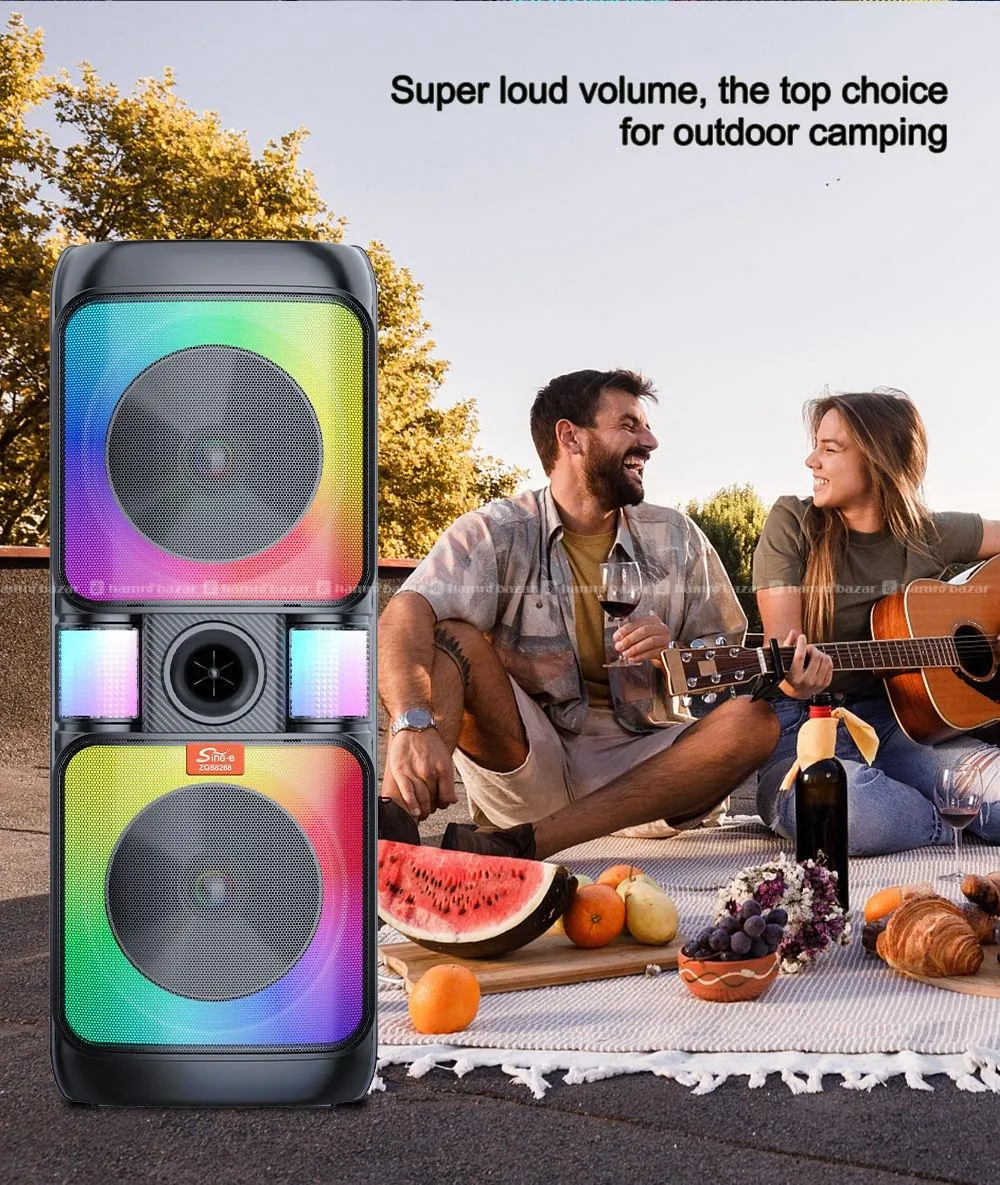 Sing-e ZQS8268 Dual 8-Inch Bluetooth Speaker 6