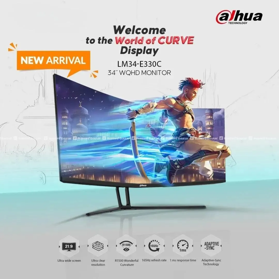34" CURVED 180HZ CURV MONIOT 2K DHI-LM34-E330C 3