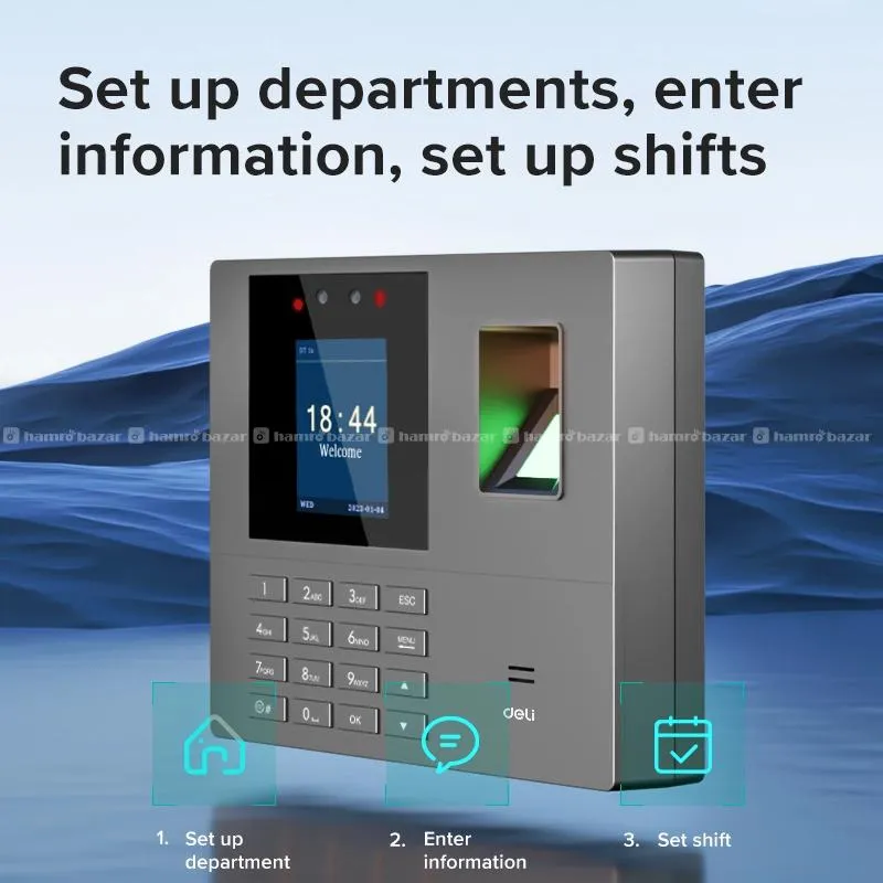 Deli S161 Face Recognition Attendance Machine 4