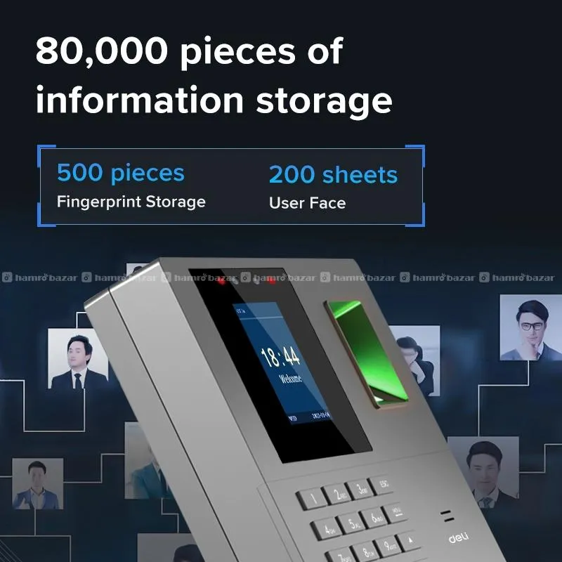 Deli S161 Face Recognition Attendance Machine 2