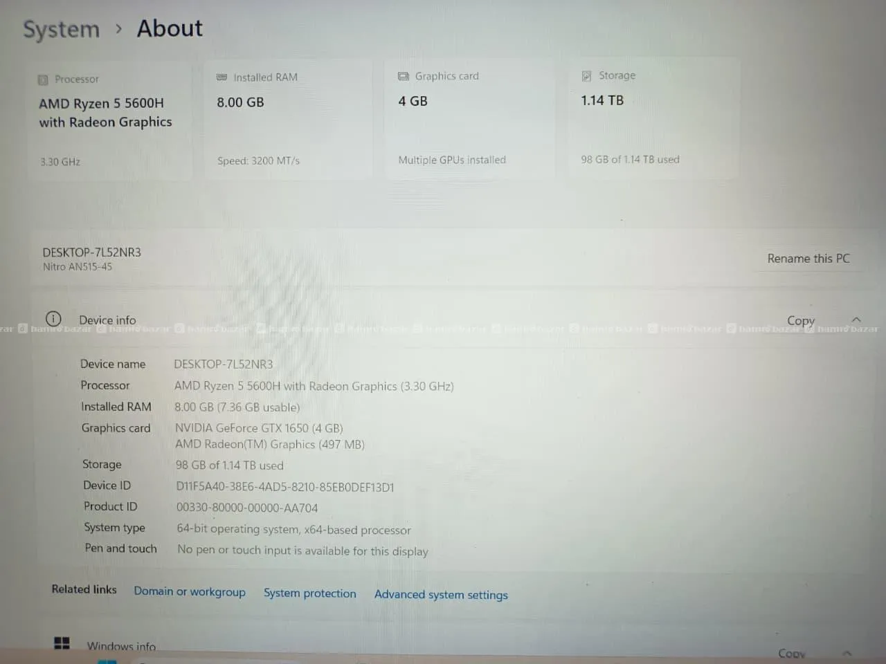 Gaming Laptop(ACER NITRO 5) AN515-45 4
